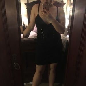Black party dress with corset
